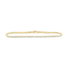 10kt Yellow Gold Womens Round Diamond Fashion Bracelet - 2 Cttw | Radiant Elegance product  Top View from Splendid Jewellery