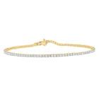 Radiant 10kt Yellow Gold Women's Round Diamond Fashion Bracelet - 2 Cttw product  Top View from Splendid Jewellery