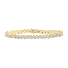 Load image into Gallery viewer, Radiant 10kt Yellow Gold Women&#39;s Round Diamond Fashion Bracelet - 3-1/3 Cttw by Splendid Jewellery product  Top View from Splendid Jewellery