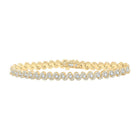 Radiant 10kt Yellow Gold Women's Round Diamond Fashion Bracelet - 3-1/3 Cttw by Splendid Jewellery product  Top View from Splendid Jewellery