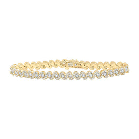 Radiant 10kt Yellow Gold Women's Round Diamond Fashion Bracelet - 3-1/3 Cttw by Splendid Jewellery product  Top View from Splendid Jewellery