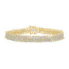 Radiant Gold Diamond Fashion Bracelet - 7.15 Ct.t.w. product  Top View from Splendid Jewellery