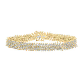 Radiant Gold Diamond Fashion Bracelet - 7.15 Ct.t.w. product  Top View from Splendid Jewellery