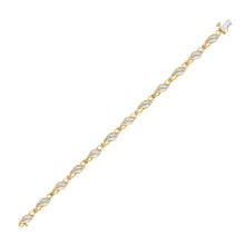 Load image into Gallery viewer, 10kt Yellow Gold Women&#39;s Round Diamond Link Bracelet - Dazzling Elegance product Side View from Splendid Jewellery