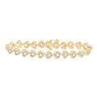 10kt Yellow Gold Heart Diamond Bracelet - 1/2 Cttw | Splendid Jewellery product  Top View from Splendid Jewellery