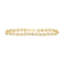 Load image into Gallery viewer, 10kt Golden Heart Diamond Bracelet - Dazzling Affection product  Top View from Splendid Jewellery