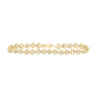 10kt Golden Heart Diamond Bracelet - Dazzling Affection product  Top View from Splendid Jewellery