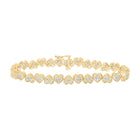 Radiant Heart Diamond Fashion Bracelet in 10kt Yellow Gold - 1 Cttw product  Top View from Splendid Jewellery