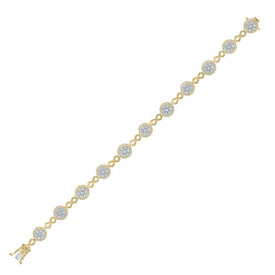 10kt Yellow Gold Women's Round Diamond Infinity Bracelet 2-1/5 Cttw | Eternal Elegance product Side View from Splendid Jewellery