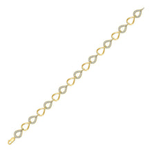 Load image into Gallery viewer, 10kt Yellow Gold Diamond Link Fashion Bracelet - 1/2 Cttw product  Top View from Splendid Jewellery