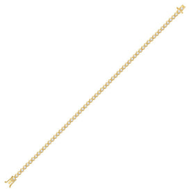10kt Radiant Glow Diamond Tennis Bracelet - 2 Carat Total Weight in Yellow Gold - Side View