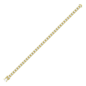 Bracelets | 10kt Yellow Gold Womens Round Diamond Studded Tennis Bracelet 7 Cttw | Splendid Jewellery GND