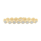 10kt Yellow Gold Diamond Teardrop Link Bracelet - 2-1/5 Cttw - Top View