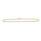 Radiant Sparkle: 10kt Yellow Gold Round Diamond Tennis Bracelet - 1-1/5 Cttw - Top View