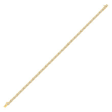 Load image into Gallery viewer, 10kt Yellow Gold Radiant Diamond Tennis Bracelet - 1 Cttw - Side View