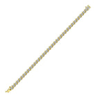 Radiant Elegance: 10kt Yellow Gold Diamond Tennis Bracelet - 4-3/4 Ct.t.w. - Top View
