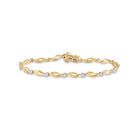 Bracelets | 10kt Yellow Gold Womens Round Diamond Twist Link Bracelet 1/4 Cttw | Splendid Jewellery - Splendid Jewellery