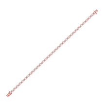 Load image into Gallery viewer, 14kt Rose Gold Diamond Elegance Tennis Bracelet - 3 Cttw - Side View