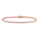 14kt Rose Gold Diamond Elegance Tennis Bracelet - 3 Cttw - Top View