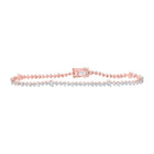 14kt Rose Gold Diamond Elegance Tennis Bracelet - 2-5/8 Cttw - Top View