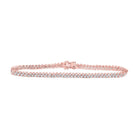 14kt Rose Gold Diamond Elegance Tennis Bracelet - 2-7/8 Cttw - Top View