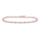 14kt Dual-Tone Gold Round Diamond Tennis Bracelet - 1/2 Ct.t.w. - Top View