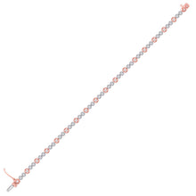 Load image into Gallery viewer, 14kt Dual-Tone Gold Round Diamond Tennis Bracelet - 1/2 Ct.t.w. - Side View