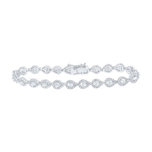 Load image into Gallery viewer, 14kt White Gold Pear Diamond Fashion Bracelet - 3 Carat Total Weight - Splendid Jewellery - Top View