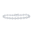 14kt White Gold Pear Diamond Fashion Bracelet - 3 Carat Total Weight - Splendid Jewellery - Top View