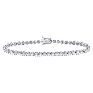 Bracelets | 14kt White Gold Womens Round Diamond Classic Tennis Bracelet 4 Cttw | Splendid Jewellery GND