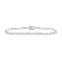 Load image into Gallery viewer, 14kt White Gold Diamond Elegance Fashion Bracelet - 2-5/8 Cttw - Top View