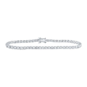 Bracelets | 14kt White Gold Womens Round Diamond Fashion Bracelet 6 Cttw | Splendid Jewellery GND