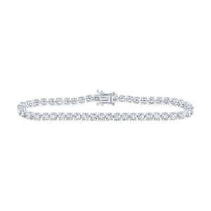 Bracelets | 14kt White Gold Womens Round Diamond Fashion Bracelet 7 Cttw | Splendid Jewellery GND