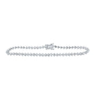 14kt White Gold Sparkling Diamond Tennis Bracelet - Elegant and Timeless Beauty - Top View