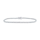 14kt White Gold Radiant Diamond Tennis Bracelet - 2 Carat Total Weight - Splendid Jewellery - Top View