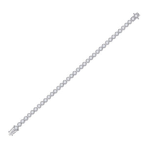 Bracelets | 14kt White Gold Womens Round Diamond Studded Tennis Bracelet 5 Cttw | Splendid Jewellery GND