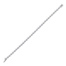 Load image into Gallery viewer, 14kt White Gold Sparkling Round Diamond Tennis Bracelet - 1-3/4 Cttw - Side View