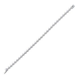 14kt White Gold Sparkling Round Diamond Tennis Bracelet - 1-3/4 Cttw - Side View