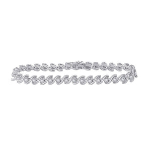 Bracelets | 14kt White Gold Womens Round Diamond Tennis Bracelet 1 Cttw | Splendid Jewellery GND