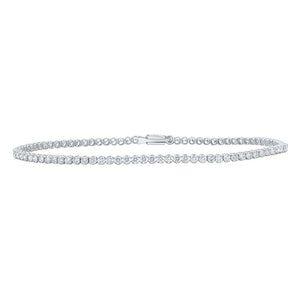 Bracelets | 14kt White Gold Womens Round Diamond Tennis Bracelet 2-1/5 Cttw | Splendid Jewellery GND