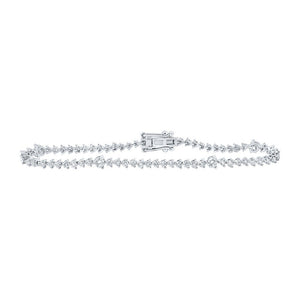 Bracelets | 14kt White Gold Womens Round Diamond Tennis Bracelet 2-5/8 Cttw | Splendid Jewellery GND