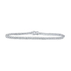 Dazzling Diamond Delight White Gold Tennis Bracelet - 2-7/8 Cttw - Top View