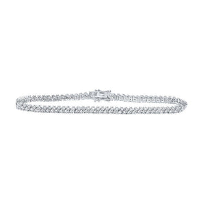 Bracelets | 14kt White Gold Womens Round Diamond Tennis Bracelet 2-7/8 Cttw | Splendid Jewellery GND