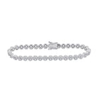 Elegant 14kt White Gold Round Diamond Tennis Bracelet - 2 Carat Total Weight - Top View
