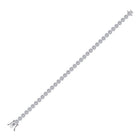 Elegant 14kt White Gold Round Diamond Tennis Bracelet - 2 Carat Total Weight - Side View