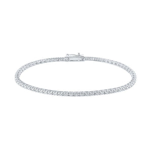 Bracelets | 14kt White Gold Womens Round Diamond Tennis Bracelet 3/4 Cttw | Splendid Jewellery GND