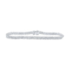 Dazzling 14kt White Gold Women's Round Diamond Tennis Bracelet - 4-7/8 Cttw by Splendid Jewellery - Top View