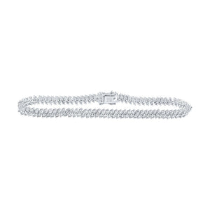 Bracelets | 14kt White Gold Womens Round Diamond Tennis Bracelet 4-7/8 Cttw | Splendid Jewellery GND