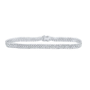 Bracelets | 14kt White Gold Womens Round Diamond Tennis Bracelet 5-7/8 Cttw | Splendid Jewellery GND