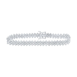 Bracelets | 14kt White Gold Womens Round Diamond Tennis Bracelet 8-3/8 Cttw | Splendid Jewellery GND